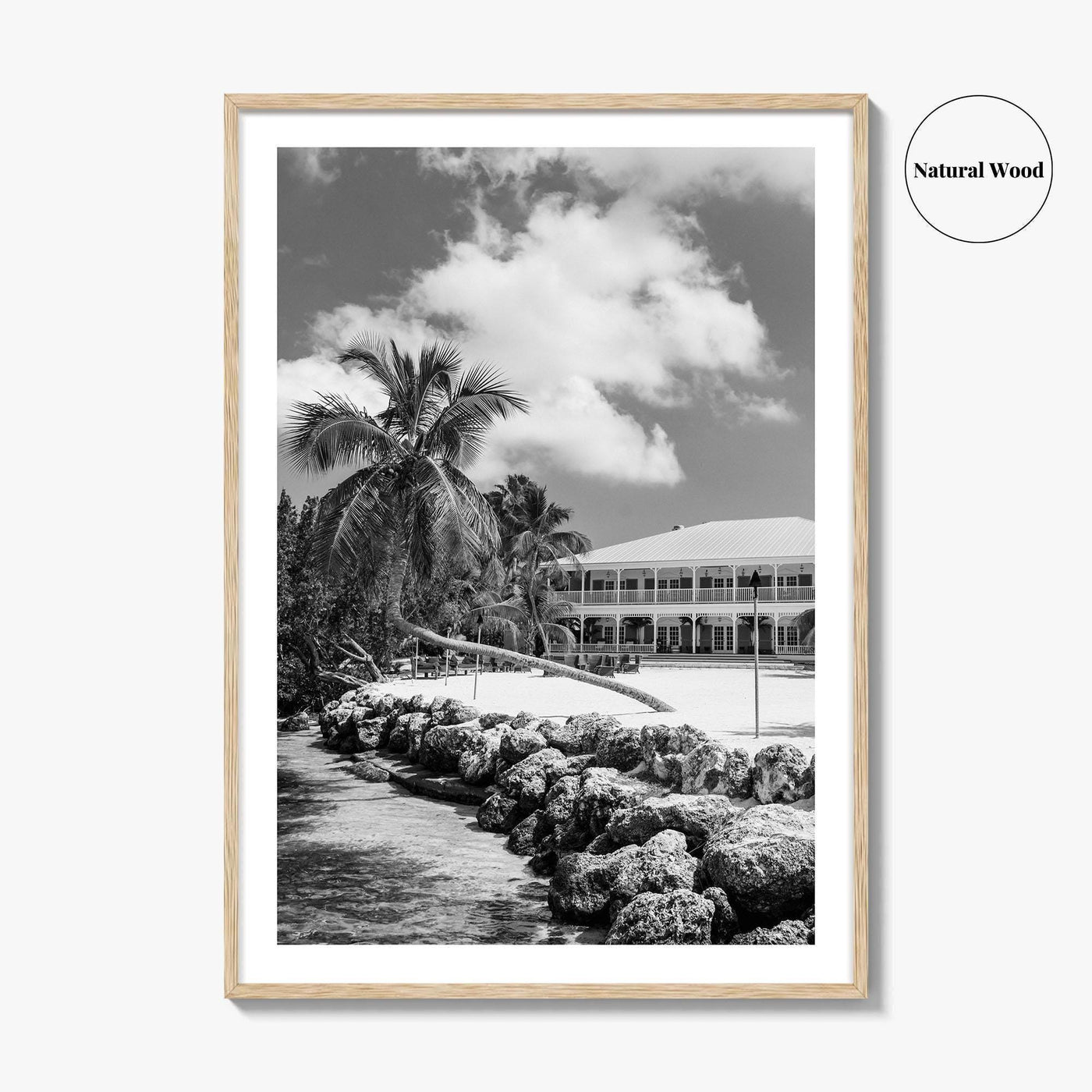 Islamorada Black and White Fine Art Photo Print, Florida Keys Wall Decor Poster, USA