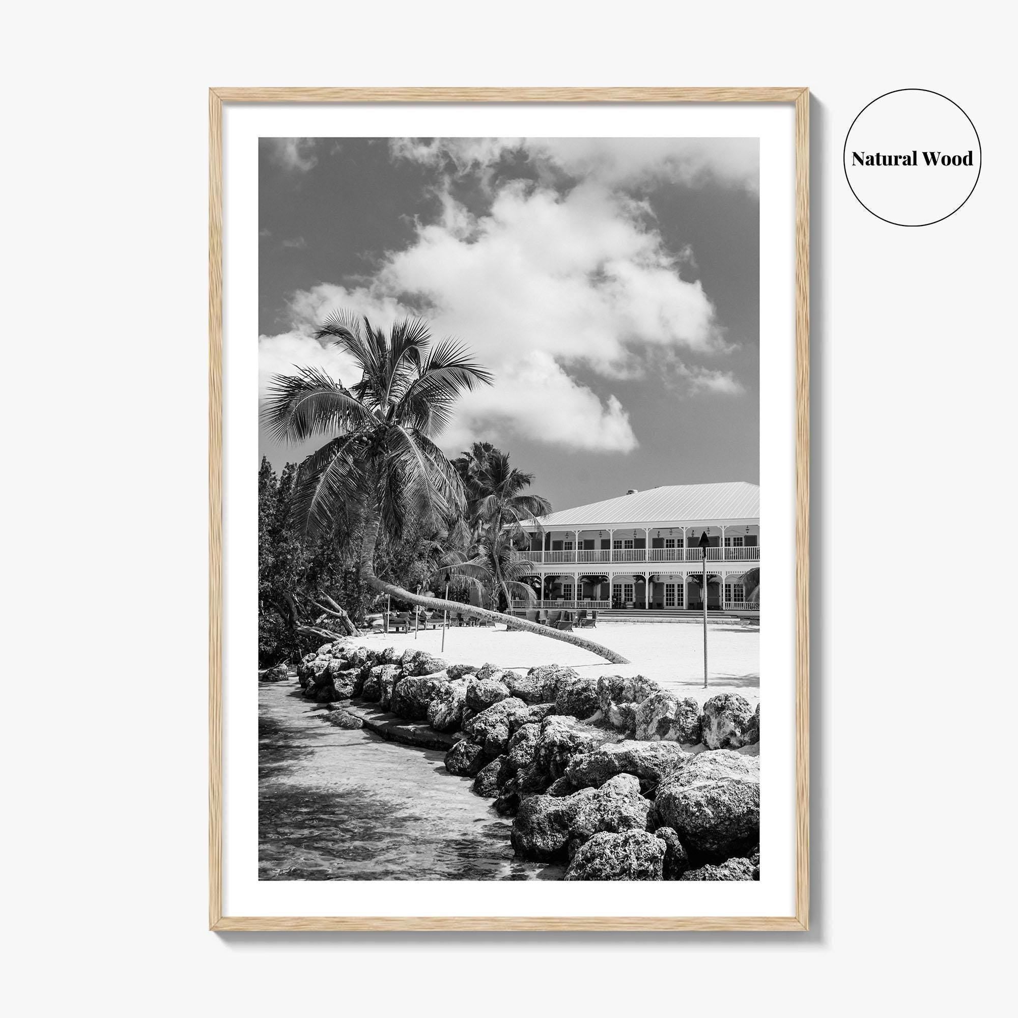 Islamorada Black and White Fine Art Photo Print, Florida Keys Wall Decor Poster, USA