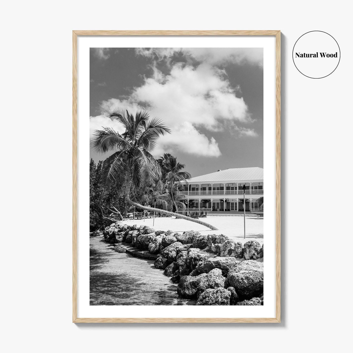 Islamorada Black and White Fine Art Photo Print, Florida Keys Wall Decor Poster, USA