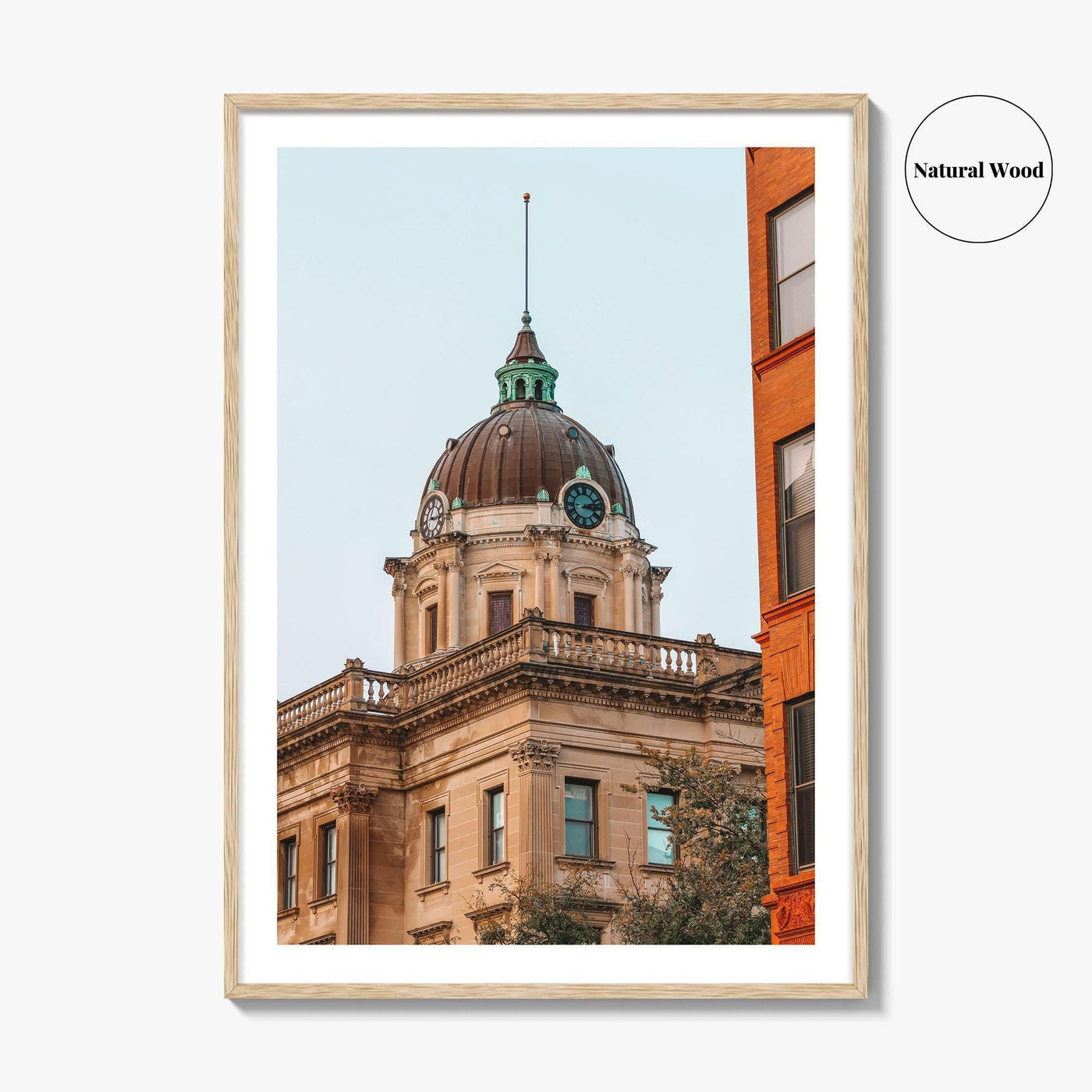 Bloomington Fine Art Photo Print, McLean County Courthouse Wall Poster, Illinois USA