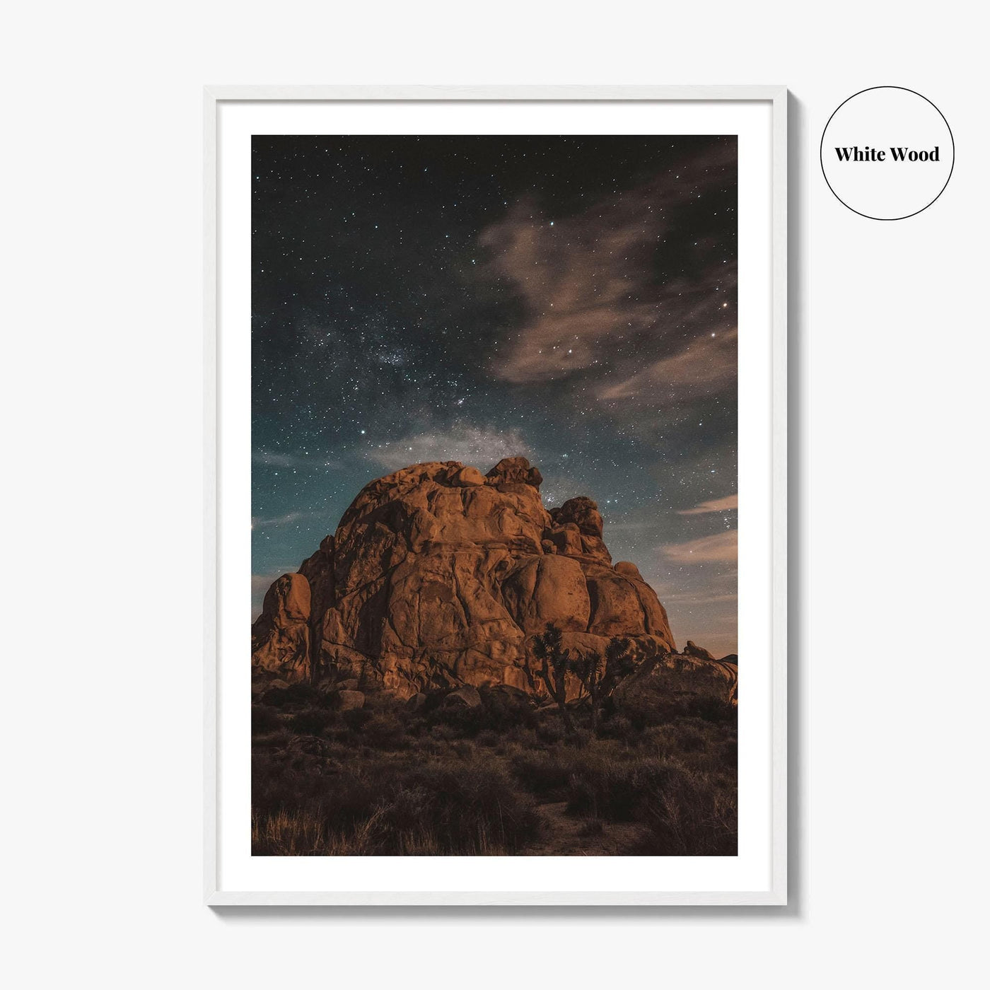 Joshua Tree National Park Fine Art Photo Print, California, Night Landscape Poster, Wall Decor
