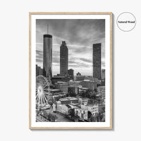 Atlanta Skyline Black and White Fine Art Photo Print, Georgia Poster