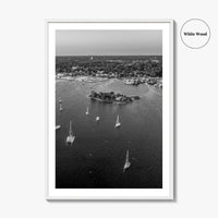 New Bedford Harbor Black and White Fine Art Photo Print, Popes Island Massachusetts Poster
