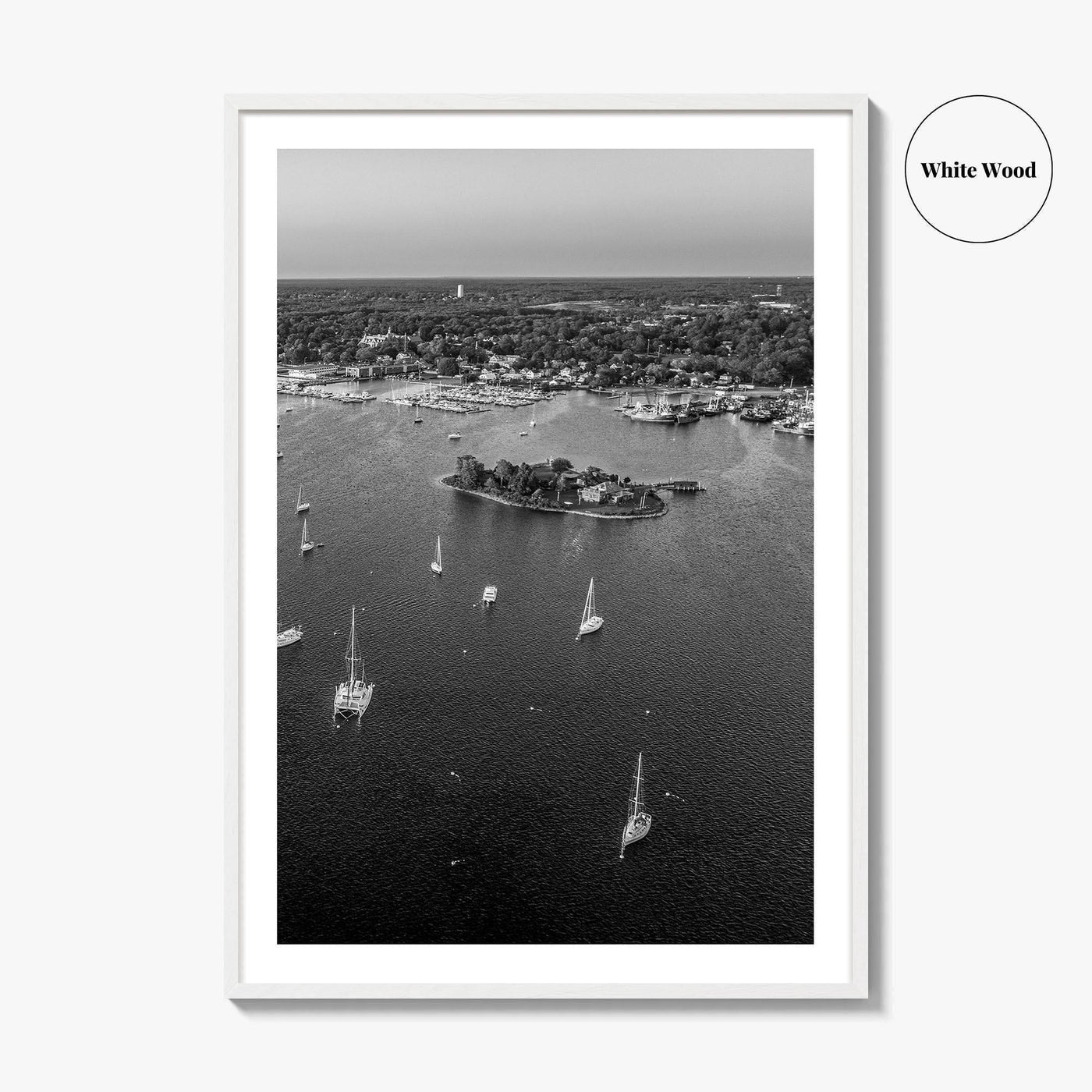 New Bedford Harbor Black and White Fine Art Photo Print, Popes Island Massachusetts Poster
