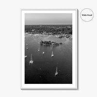 New Bedford Harbor Black and White Fine Art Photo Print, Popes Island Massachusetts Poster
