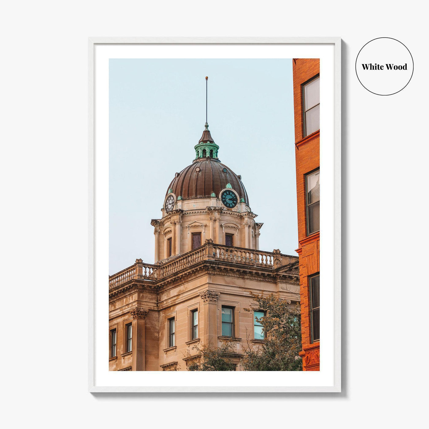 Bloomington Fine Art Photo Print, McLean County Courthouse Wall Poster, Illinois USA