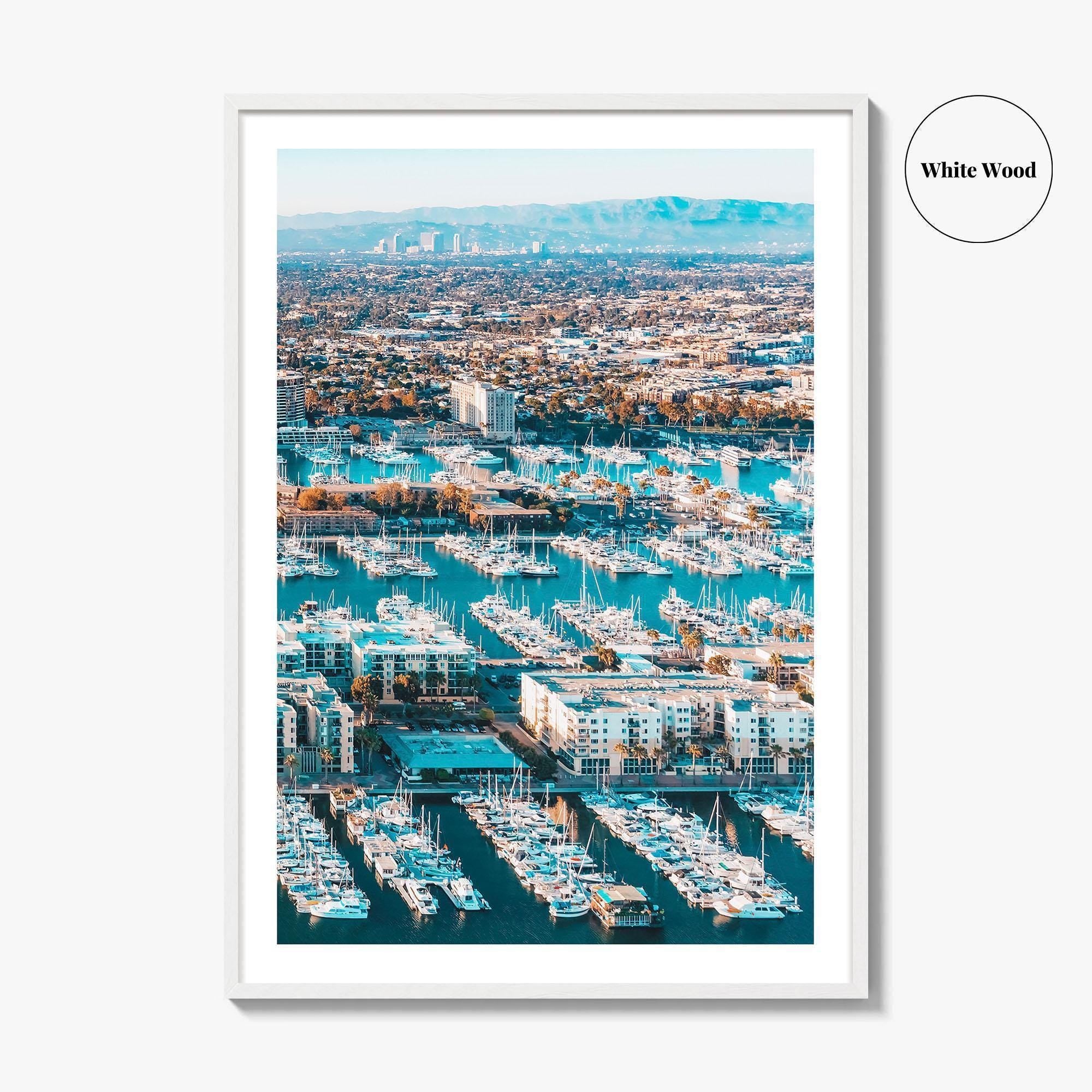 Marina del Rey Fine Art Photo Print, Los Angeles, California, Aerial, Wall Decor