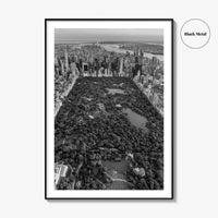 Central Park Skyline Black and White Fine Art Photo Print, New York City Poster