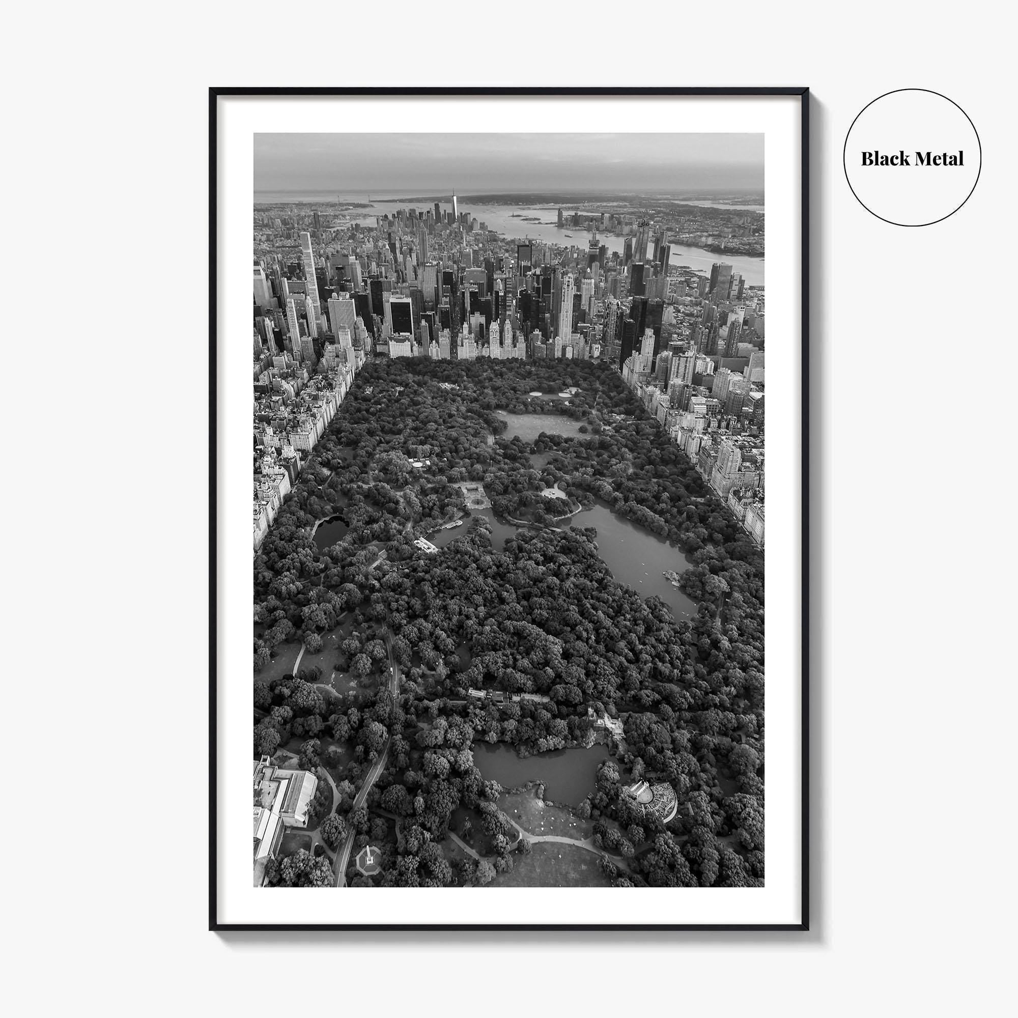 Central Park Skyline Black and White Fine Art Photo Print, New York City Poster