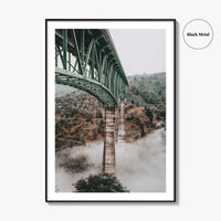 Auburn California Fine Art Photo Print, Foresthill Bridge Fog, American River Poster USA