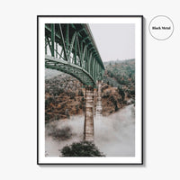 Auburn California Fine Art Photo Print, Foresthill Bridge Fog, American River Poster USA