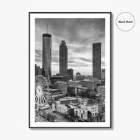Atlanta Skyline Black and White Fine Art Photo Print, Georgia Poster