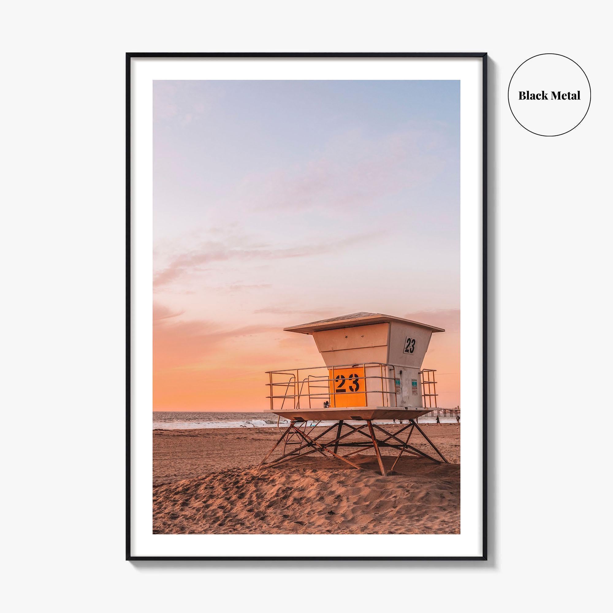 Pacific Beach Fine Art Photo Print, San Diego, California, Lifeguard Tower, Wall Decor, Poster