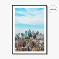 Los Angeles Skyline Fine Art Photo Print, Downtown, Palm Trees, California, LA Poster