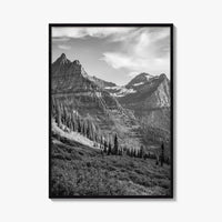 Glacier National Park Black and White Fine Art Photo Print, Montana, Poster, Wall Decor