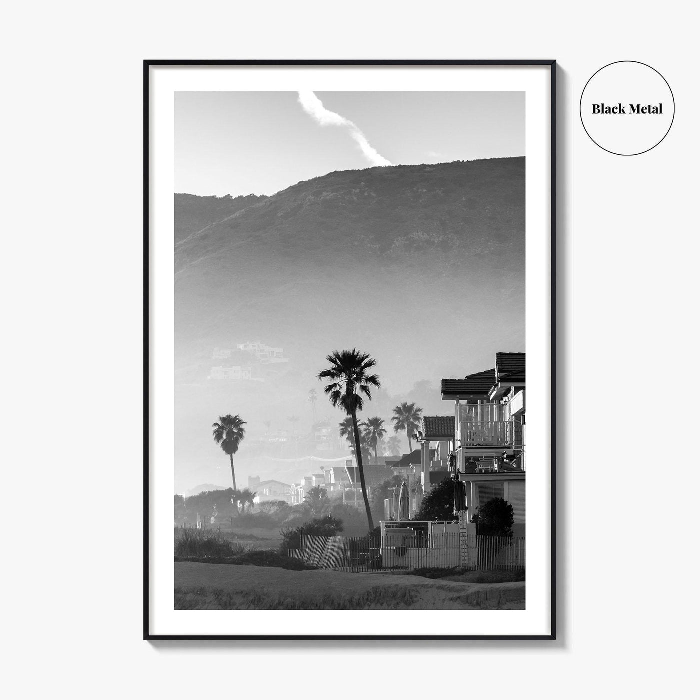 Malibu Black and White Fine Art Photo Print, California Beach Poster, Los Angeles Art