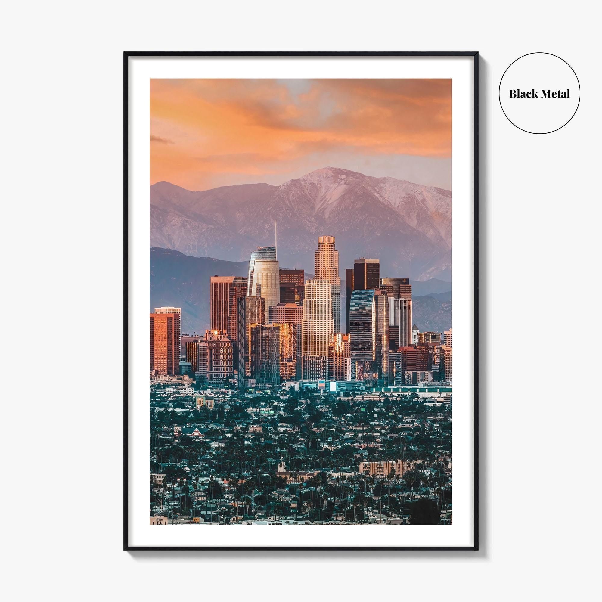 Los Angeles Skyline Fine Art Photo Print, California, USA, Wall Decor Poster, LA