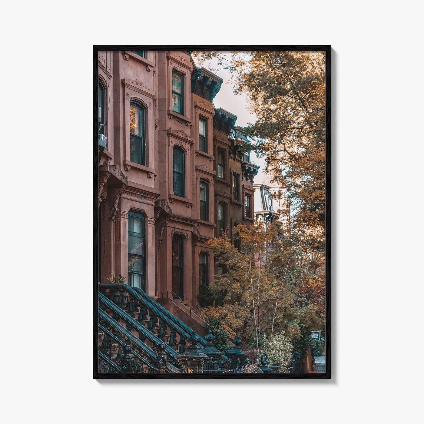 Park Slope Fine Art Photo Print, Brooklyn New York NYC Poster, Brownstone Autumn