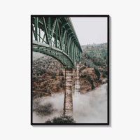 Auburn California Fine Art Photo Print, Foresthill Bridge Fog, American River Poster USA