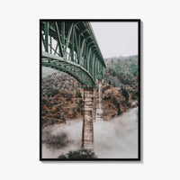 Auburn California Fine Art Photo Print, Foresthill Bridge Fog, American River Poster USA