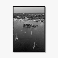 New Bedford Harbor Black and White Fine Art Photo Print, Popes Island Massachusetts Poster