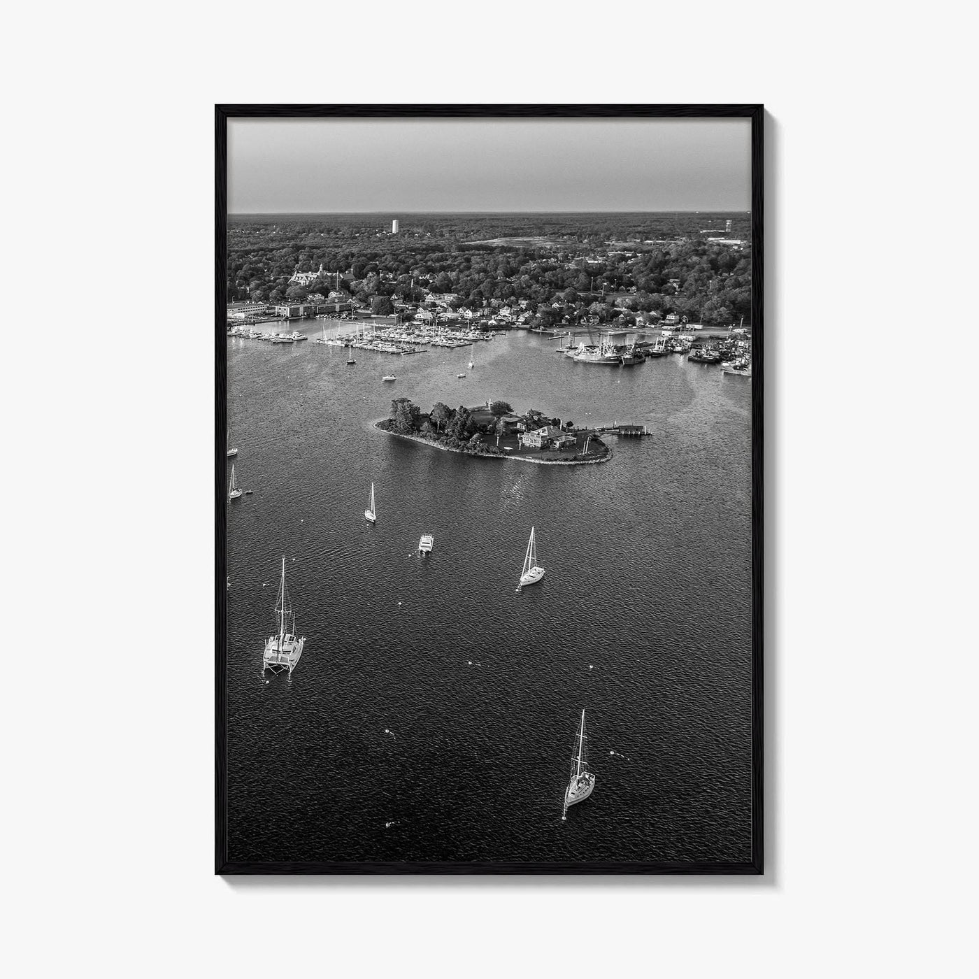 New Bedford Harbor Black and White Fine Art Photo Print, Popes Island Massachusetts Poster