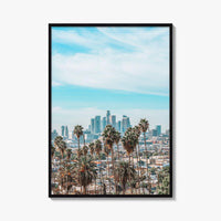 Los Angeles Skyline Fine Art Photo Print, Downtown, Palm Trees, California, LA Poster