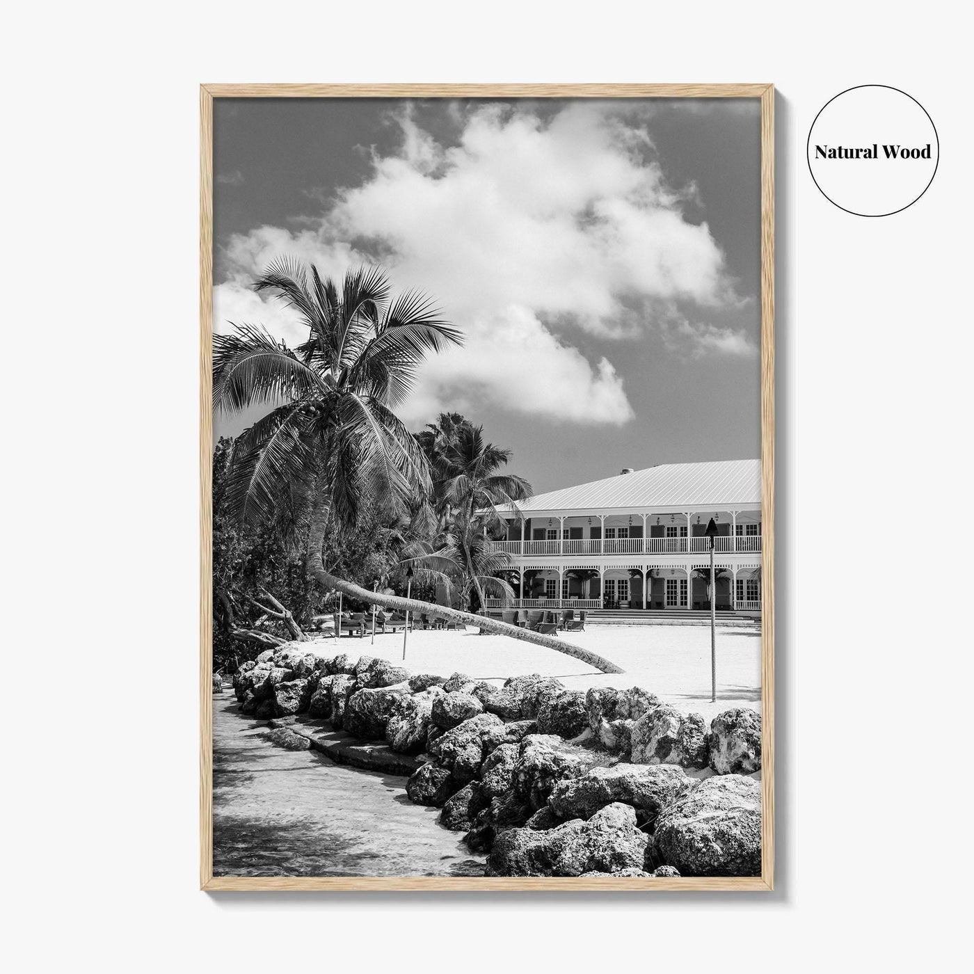 Islamorada Black and White Fine Art Photo Print, Florida Keys Wall Decor Poster, USA