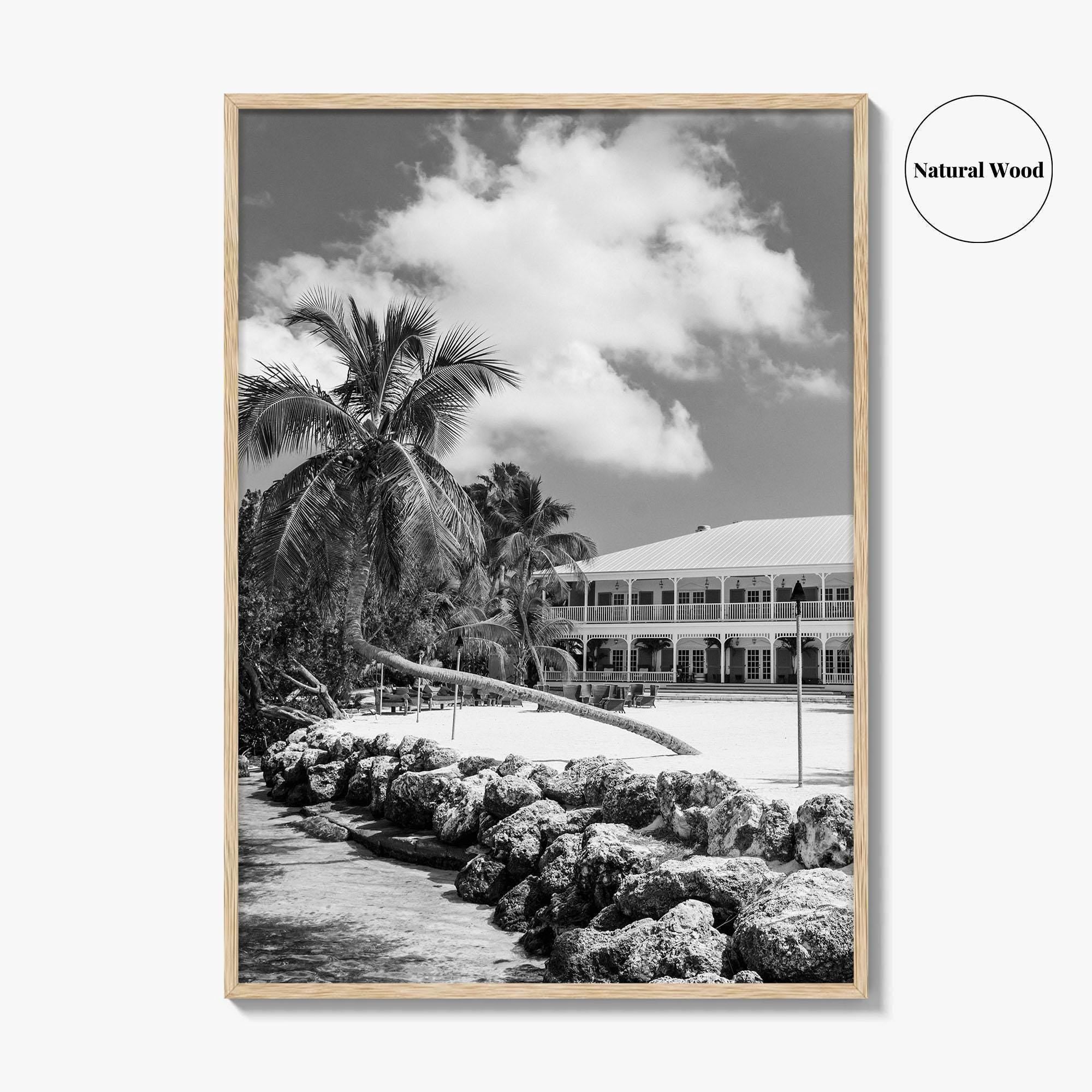 Islamorada Black and White Fine Art Photo Print, Florida Keys Wall Decor Poster, USA