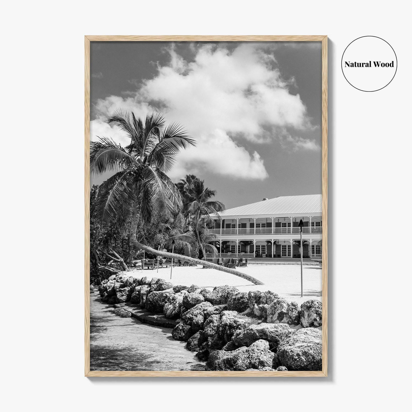 Islamorada Black and White Fine Art Photo Print, Florida Keys Wall Decor Poster, USA
