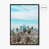Los Angeles Skyline Fine Art Photo Print, Downtown, Palm Trees, California, LA Poster