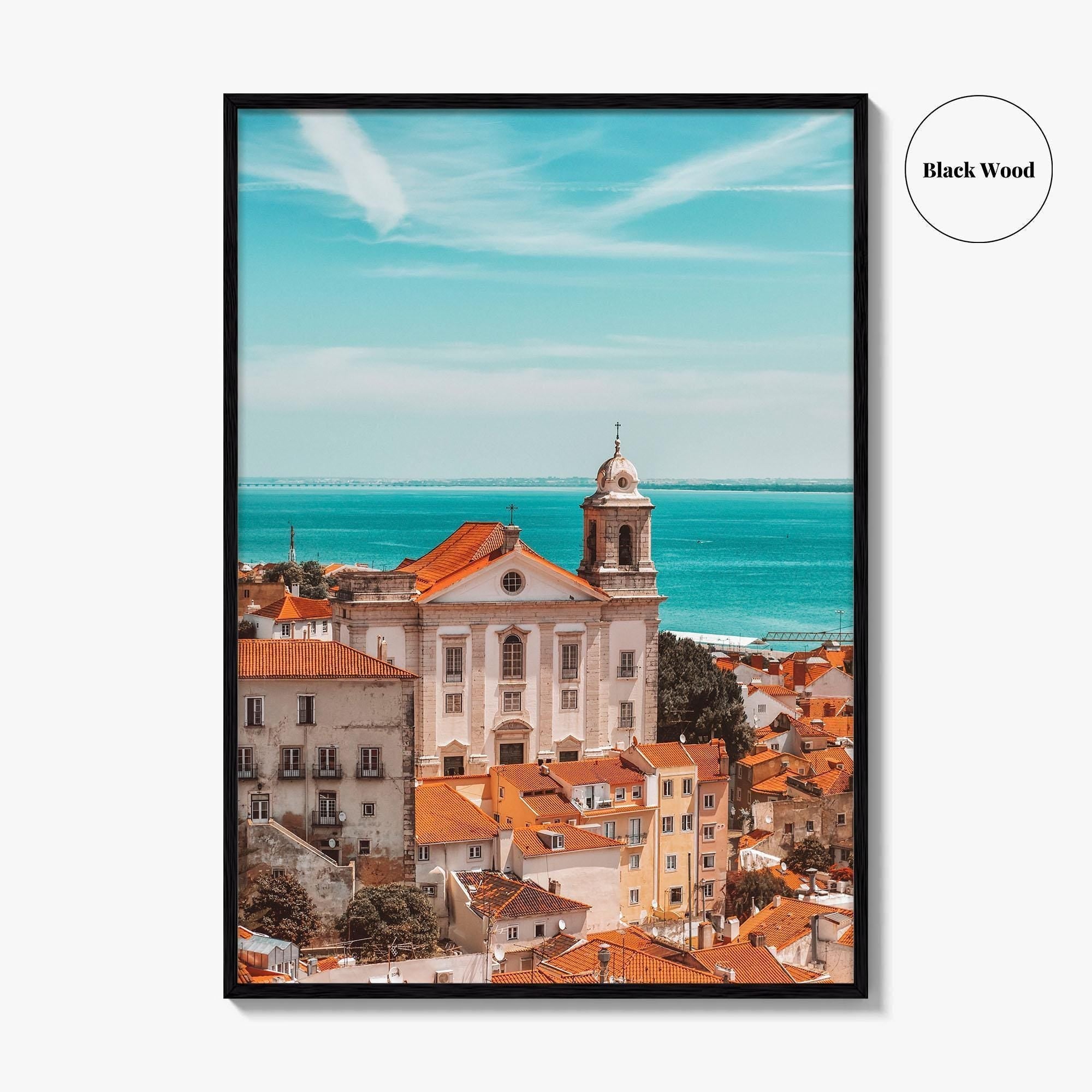 Lisbon Fine Art Photo Print, Portugal, Lisboa Rooftops View, Wall Decor Poster