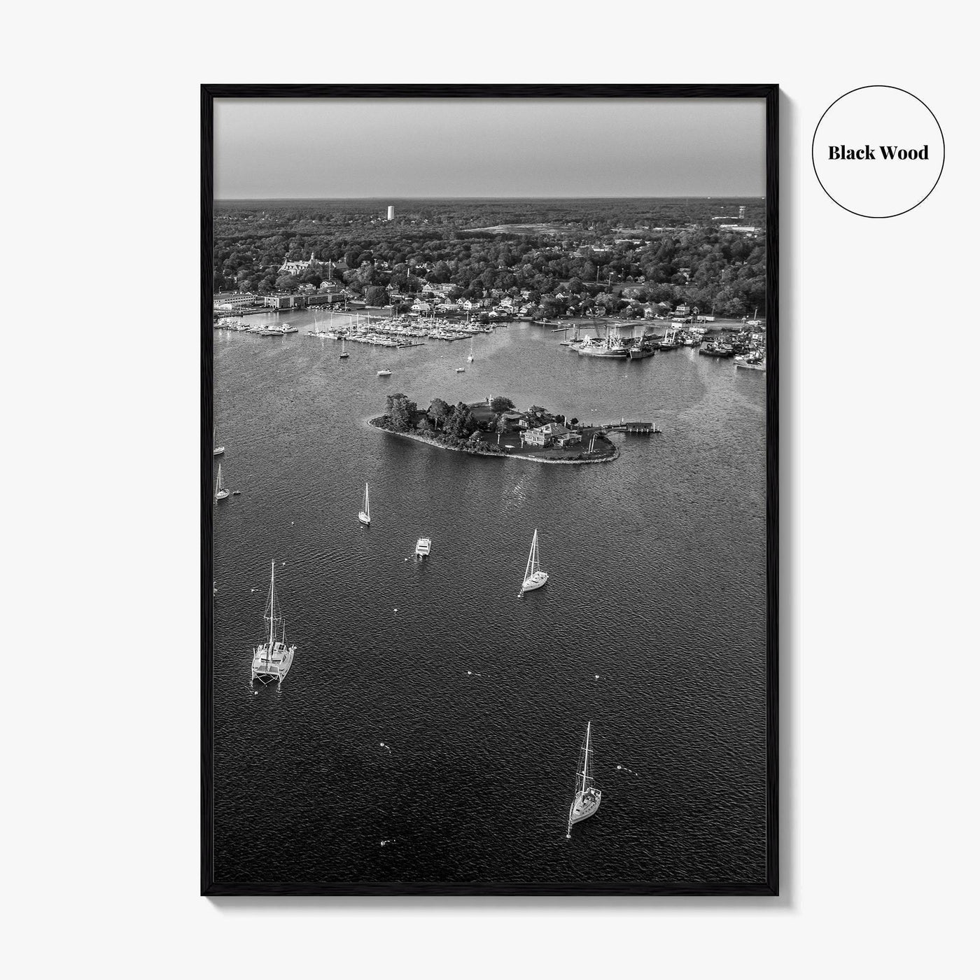 New Bedford Harbor Black and White Fine Art Photo Print, Popes Island Massachusetts Poster
