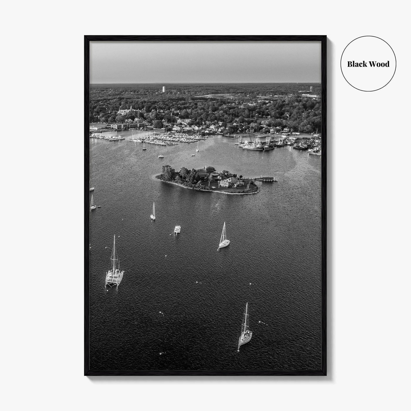 New Bedford Harbor Black and White Fine Art Photo Print, Popes Island Massachusetts Poster