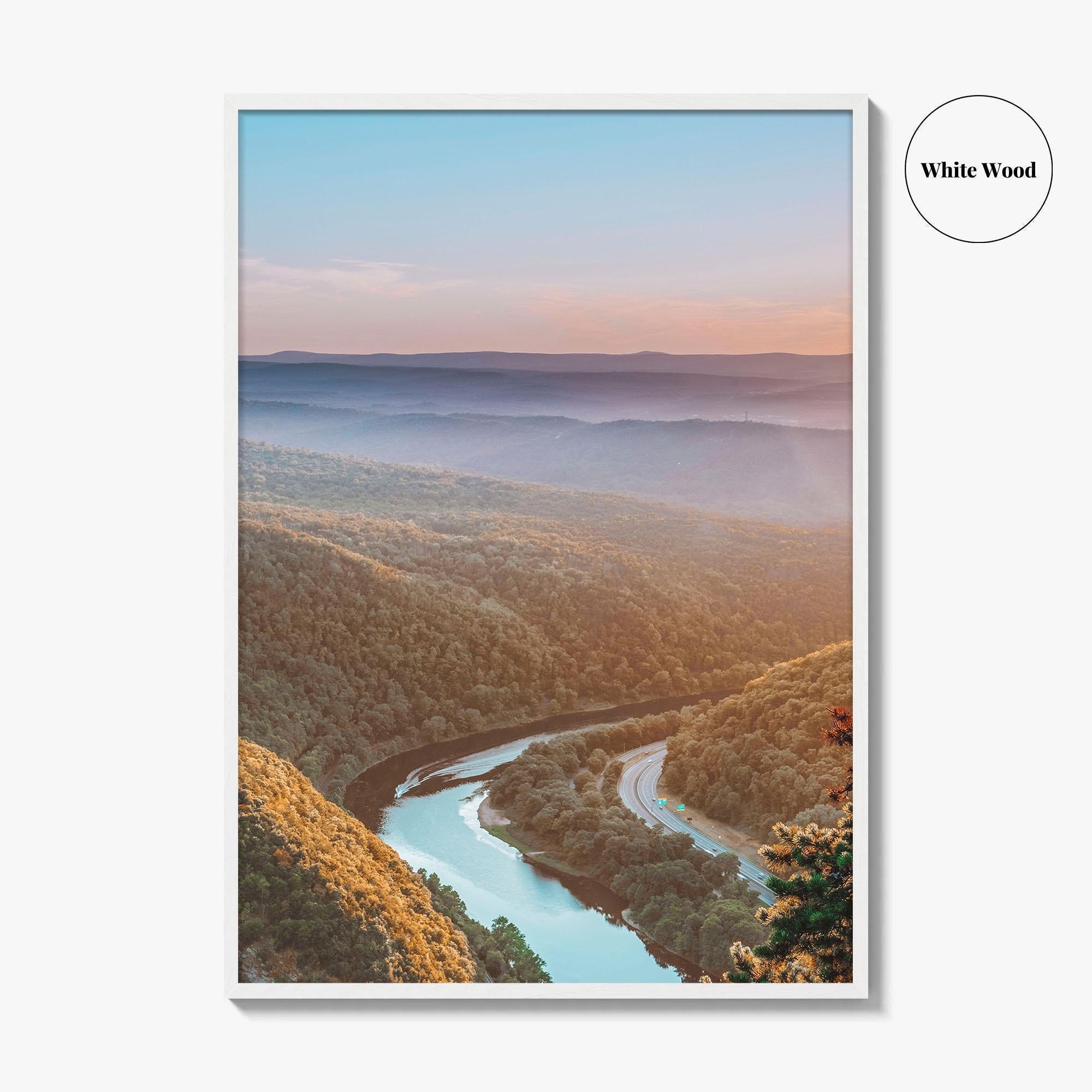 Delaware Water Gap Fine Art Photo Print, Mount Tammany, New Jersey, USA Poster