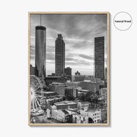 Atlanta Skyline Black and White Fine Art Photo Print, Georgia Poster