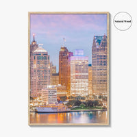 Detroit Skyline Fine Art Photo Print, Michigan USA, Wall Decor Poster