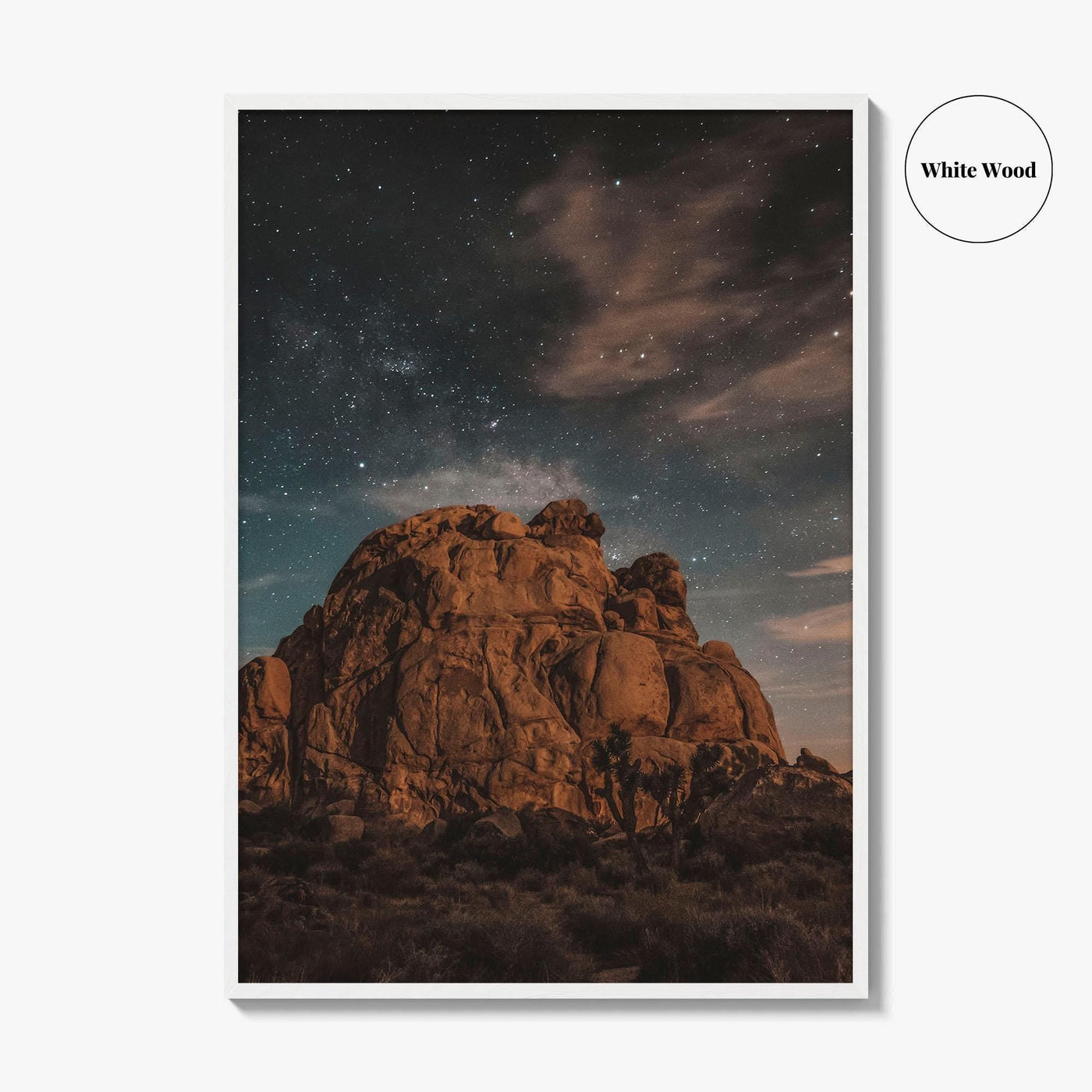 Joshua Tree National Park Fine Art Photo Print, California, Night Landscape Poster, Wall Decor