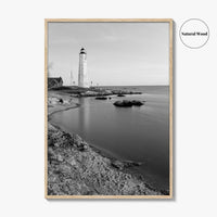 New Haven Lighthouse Black and White Fine Art Photo Print, Connecticut, USA Wall Poster