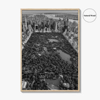 Central Park Skyline Black and White Fine Art Photo Print, New York City Poster