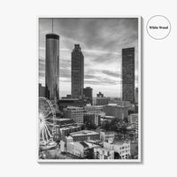 Atlanta Skyline Black and White Fine Art Photo Print, Georgia Poster