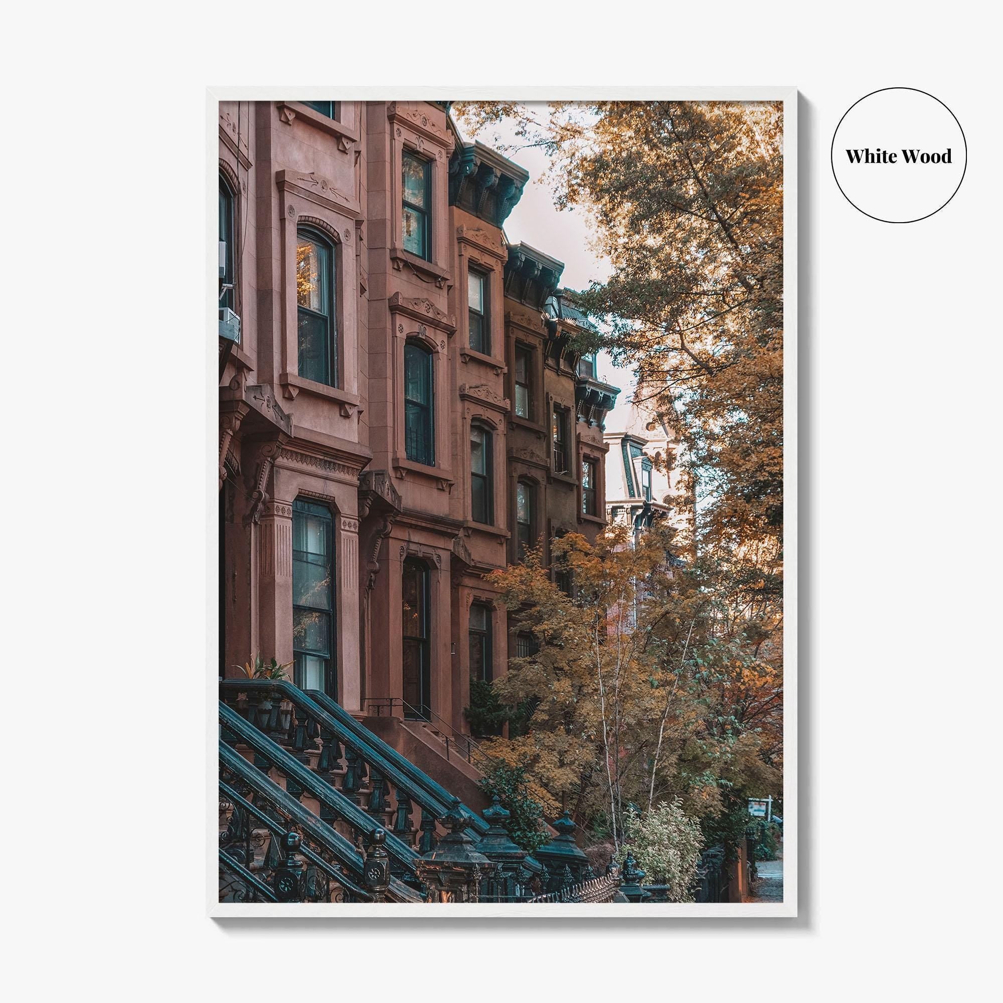 Park Slope Fine Art Photo Print, Brooklyn New York NYC Poster, Brownstone Autumn