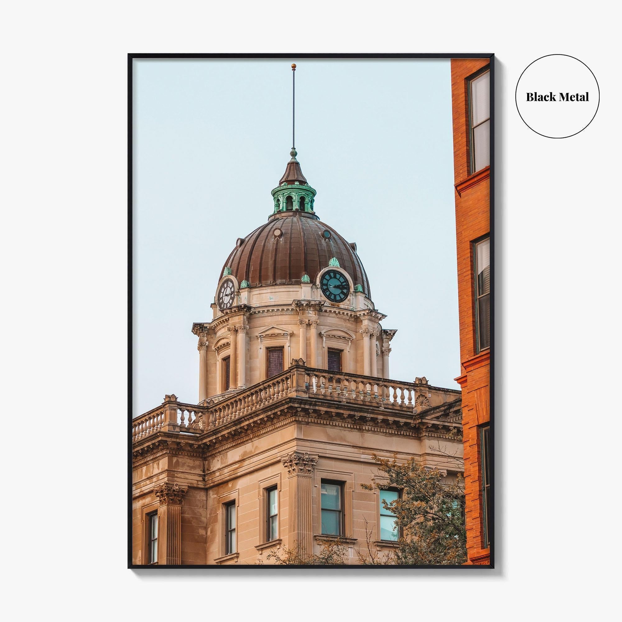 Bloomington Fine Art Photo Print, McLean County Courthouse Wall Poster, Illinois USA