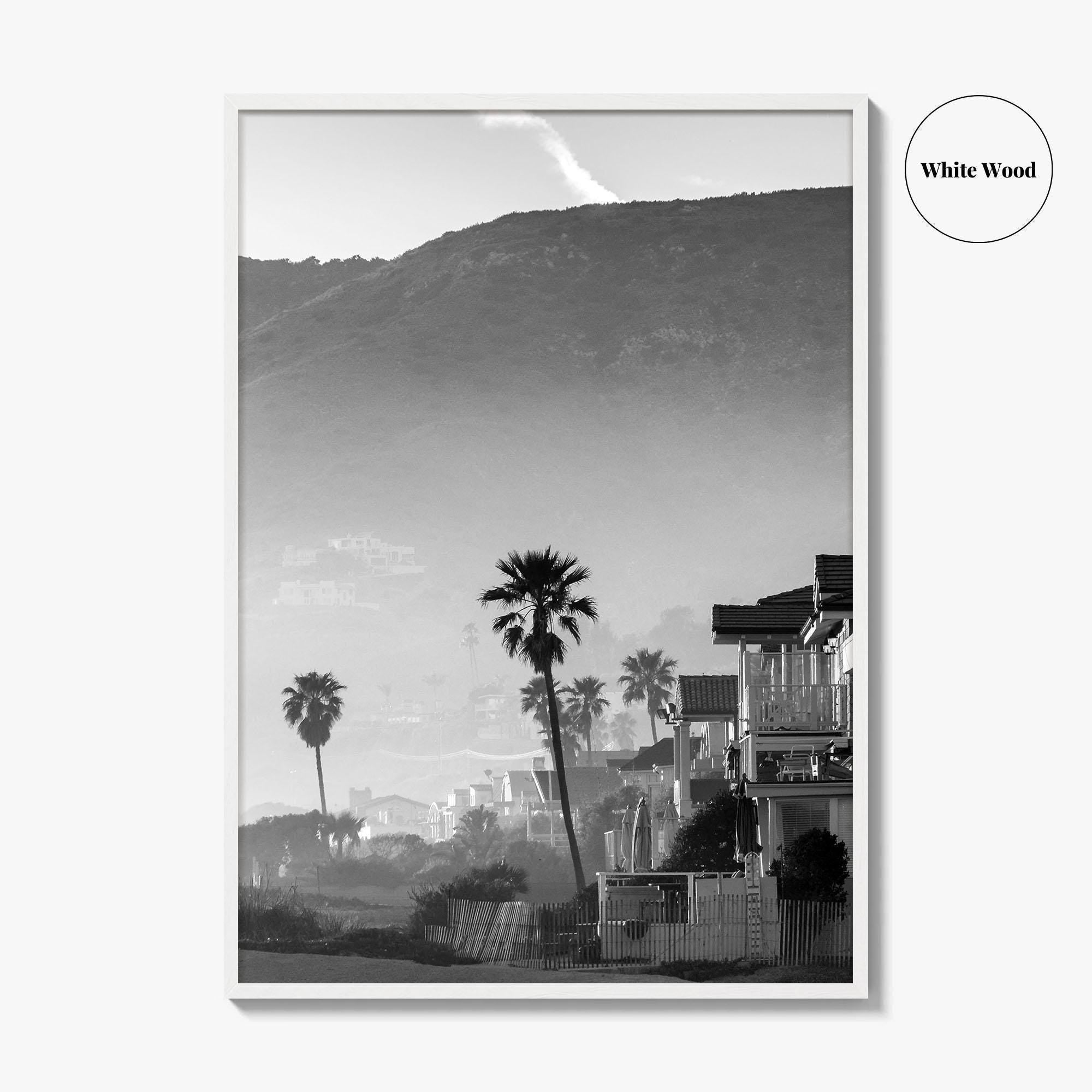 Malibu Black and White Fine Art Photo Print, California Beach Poster, Los Angeles Art