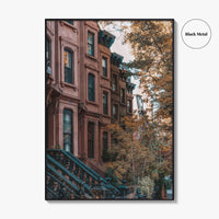 Park Slope Fine Art Photo Print, Brooklyn New York NYC Poster, Brownstone Autumn