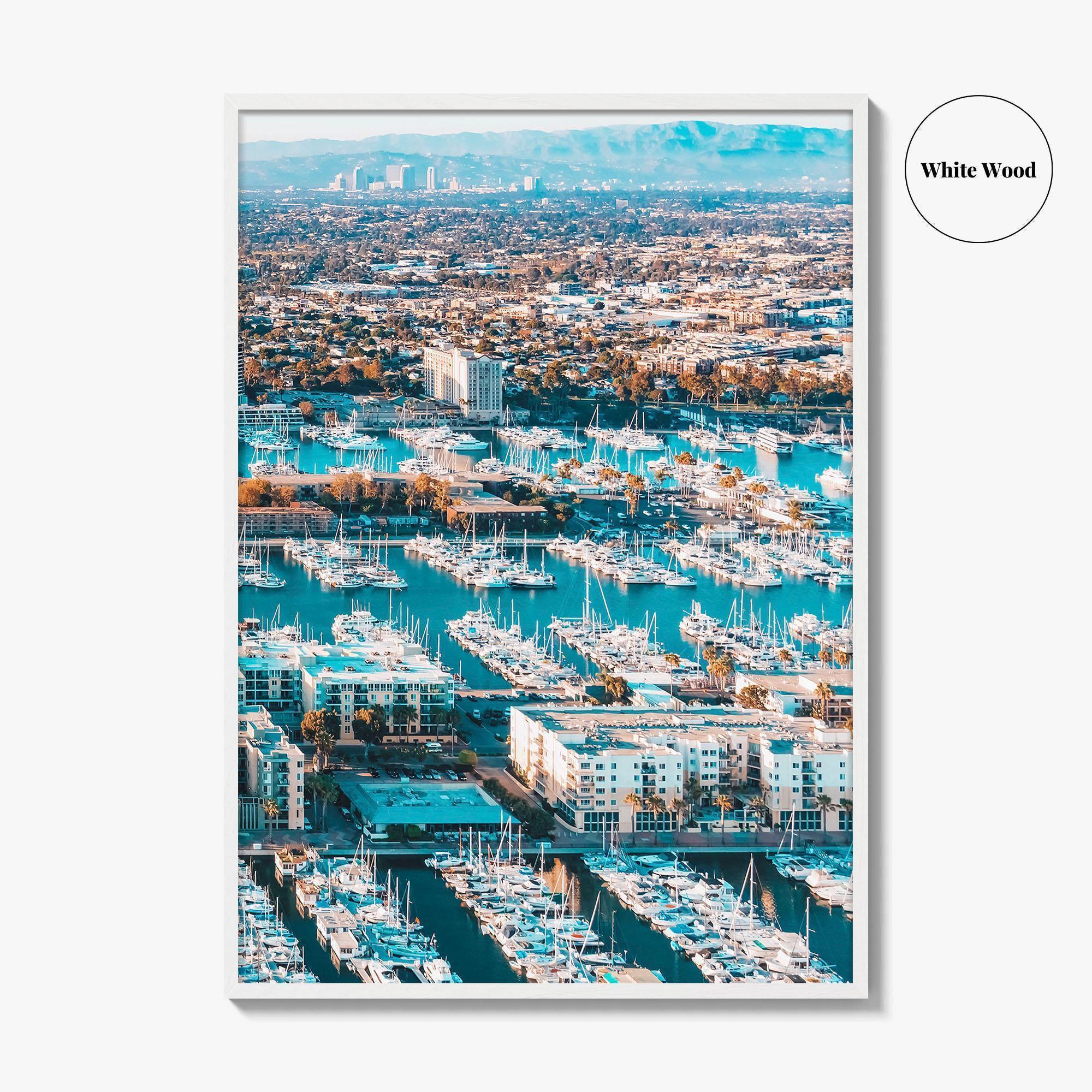 Marina del Rey Fine Art Photo Print, Los Angeles, California, Aerial, Wall Decor