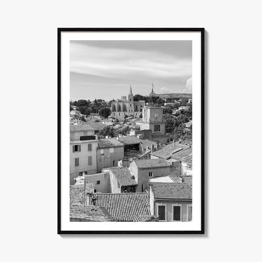 Salon de Provence Black and White Fine Art Photo Print, Tour de l'Horloge Poster