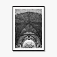Ann Arbor Black and White Fine Art Photo Print, Law Quad, University Of Michigan
