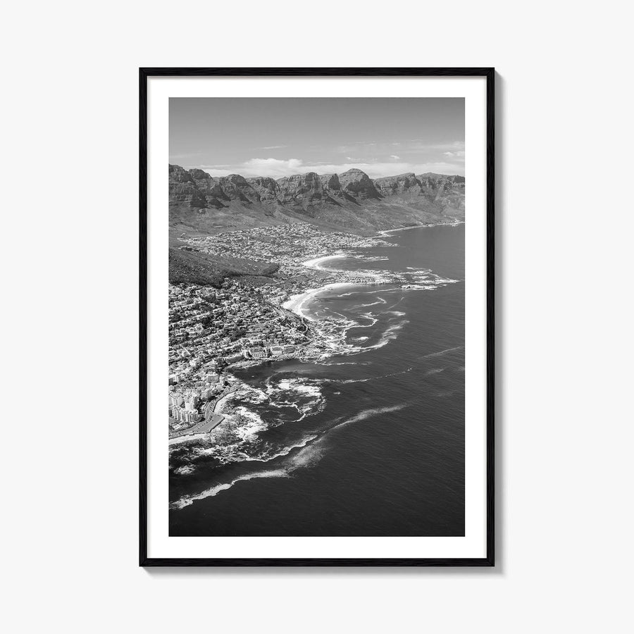 Cape Town Black and White Fine Art Photo Print, Coastal South Africa Poster