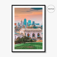 Kansas City Skyline Fine Art Photo Print, Union Station, Missouri, USA Wall Decor Poster